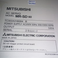 Repair MR-SD60 MITSUBISHI MITSUBISHI AC SERVO in Malaysia, Singapore, Thailand, Indonesia
