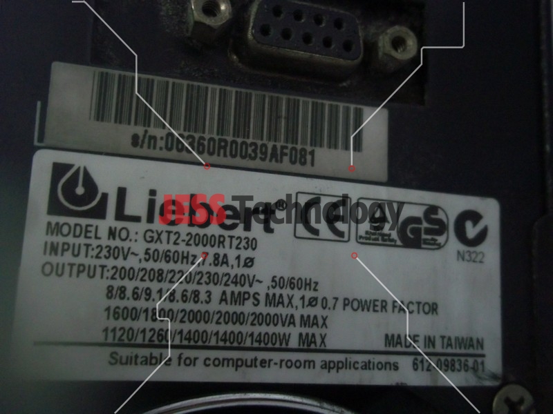 Image #4 of Repair LIEBERT GXT1-2000RT230 LIEBERT UPSTATION GXT in Malaysia, Singapore, Thailand, Indonesia