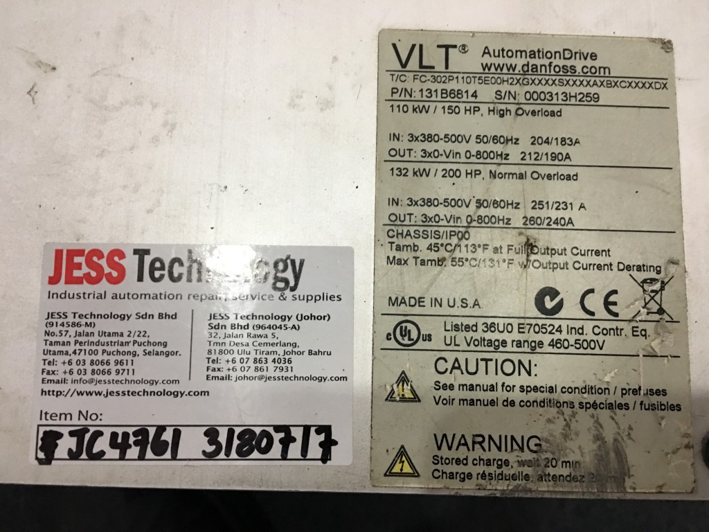 Image #4 of Repair DANFOSS FC-302P110T5E00H DANFOSS VLT INVERTER AUTOMATION DRIVE (110KW) in Malaysia, Singapore, Thailand, Indonesia