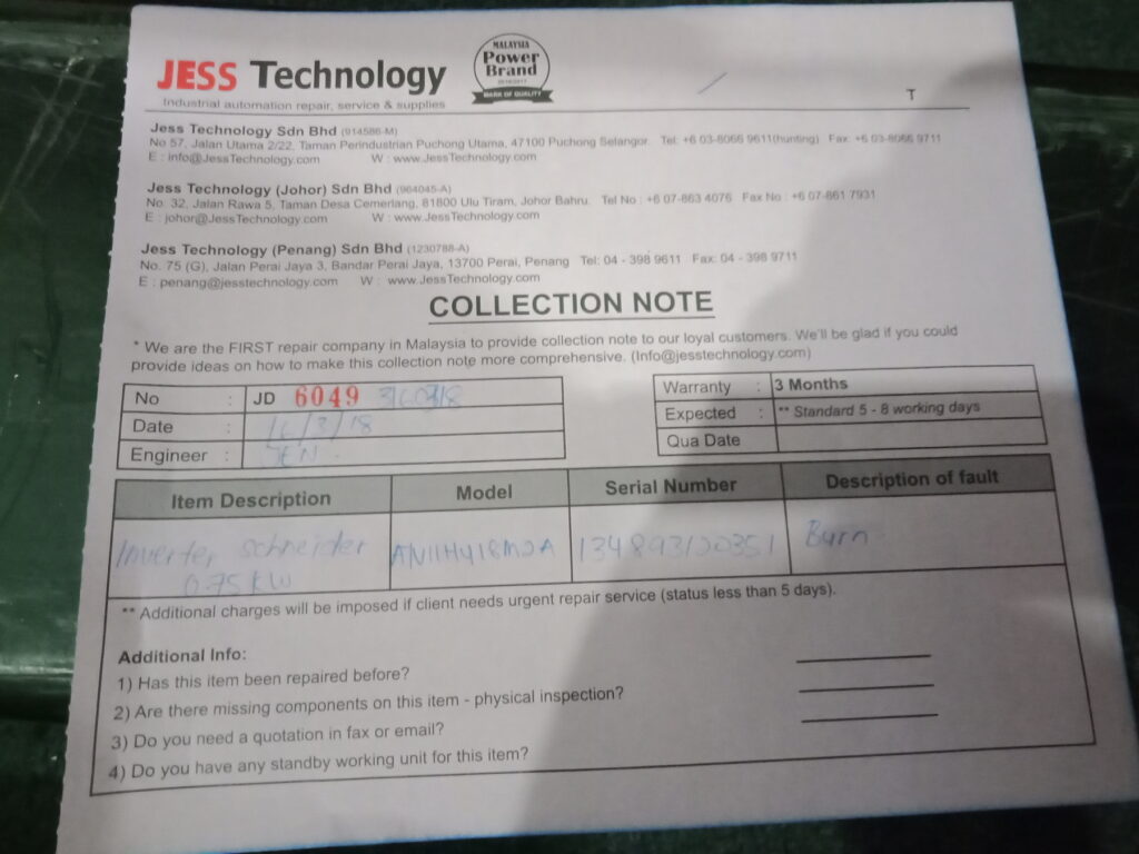 Image #4 of Repair TELEMECANIQUE ATV11HU18M2A INVERTER TELEMECANIQUE 0.75KW in Malaysia, Singapore, Thailand, Indonesia