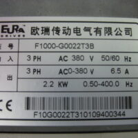 Repair EURA DRIVES F1000-G002273B EURA DRIVES INVERTER  in Malaysia, Singapore, Thailand, Indonesia