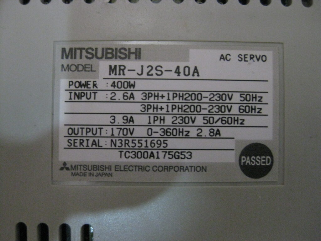 Image #1 of Repair MITSUBISHI MR-J2S-40A AC SERVO DRIVE in Malaysia, Singapore, Thailand, Indonesia