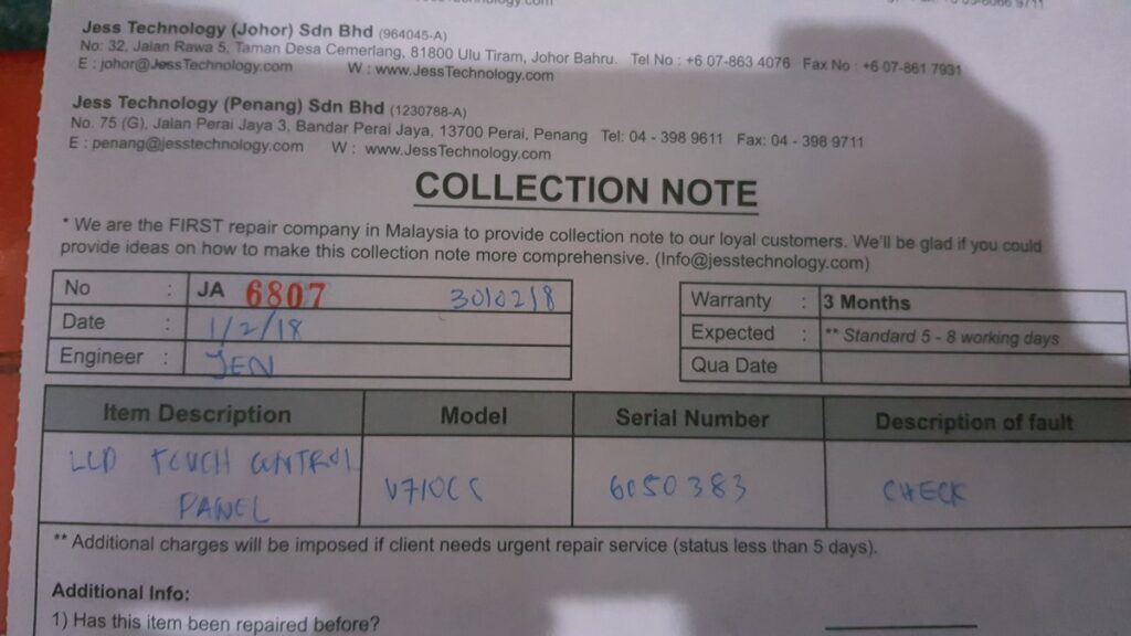 Image #4 of Repair - V710CS LCD TOUCH CONTROL PANEL in Malaysia, Singapore, Thailand, Indonesia