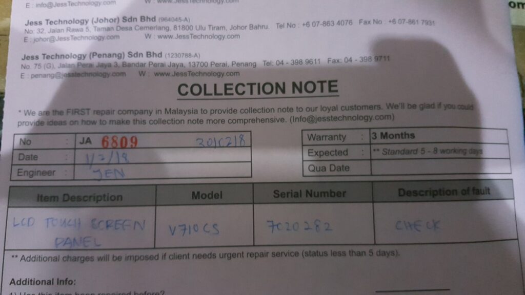 Image #3 of Repair - V710CS LCD TOUCH CONTROL PANEL in Malaysia, Singapore, Thailand, Indonesia