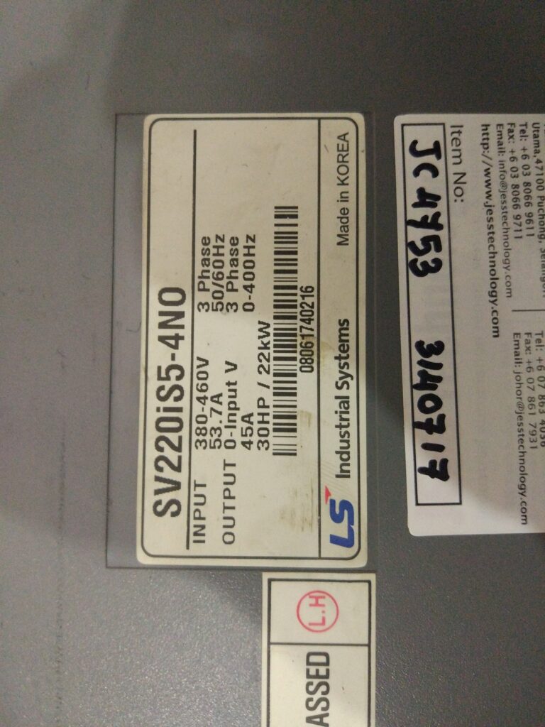 Image #3 of Repair LS SV220IS5-4N0 LS 22KW IP5A INVERTER in Malaysia, Singapore, Thailand, Indonesia