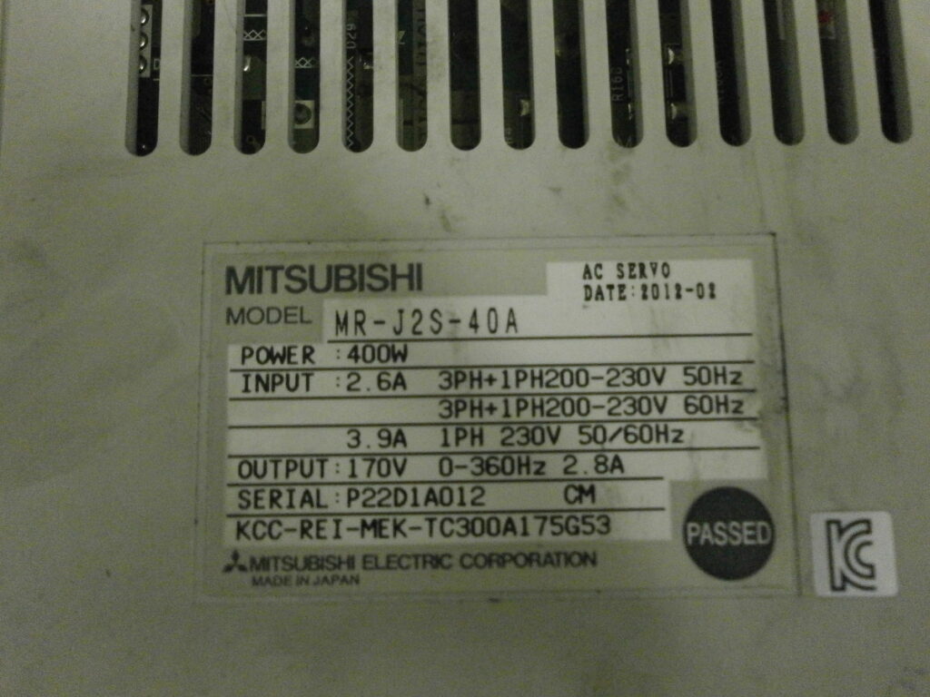 Image #1 of Repair Mitsubishi MR-J2S-40A AC Servo in Malaysia, Singapore, Thailand, Indonesia