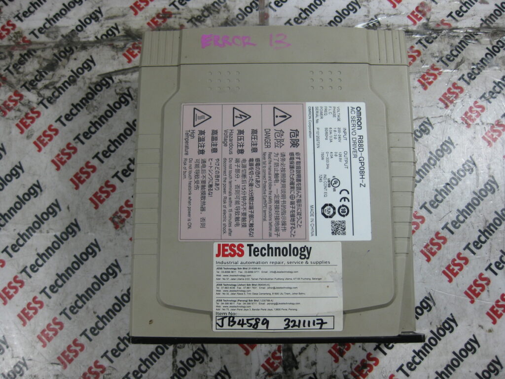 Image #3 of Repair OMRON R88D-GP08H-Z AC SERVO DRIVER in Malaysia, Singapore, Thailand, Indonesia