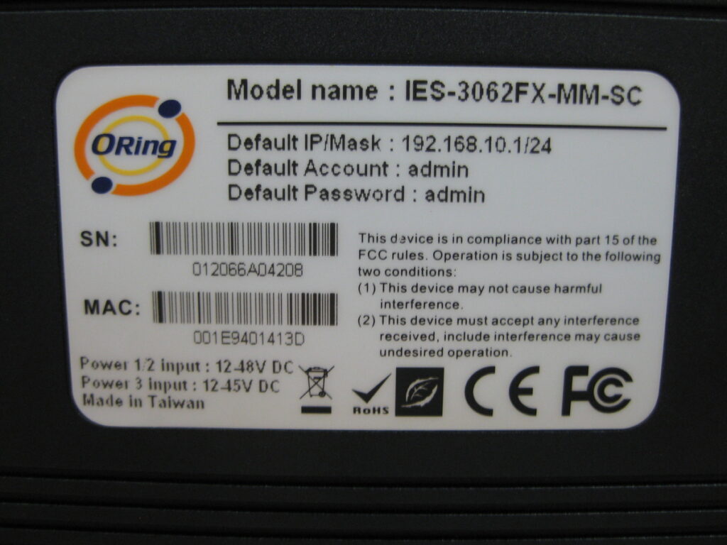 Image #2 of Repair ORING IES-3062FX-MM-SC ETHERNET SWITCH in Malaysia, Singapore, Thailand, Indonesia