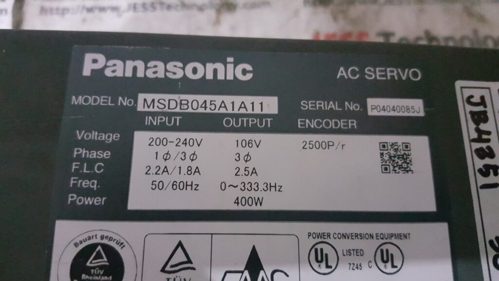 Image #2 of Repair Panasonic MSDB045A1A11 AC SERVO in Malaysia, Singapore, Thailand, Indonesia