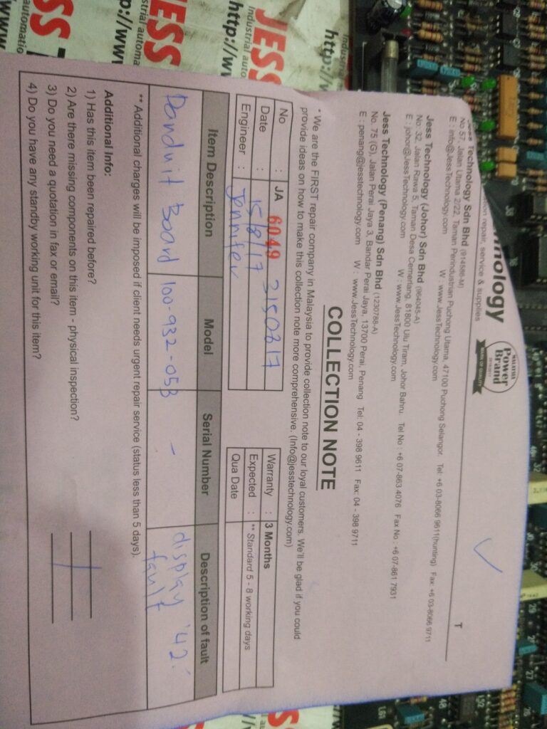 Image #4 of Repair EEI 580A CARD in Malaysia, Singapore, Thailand, Indonesia