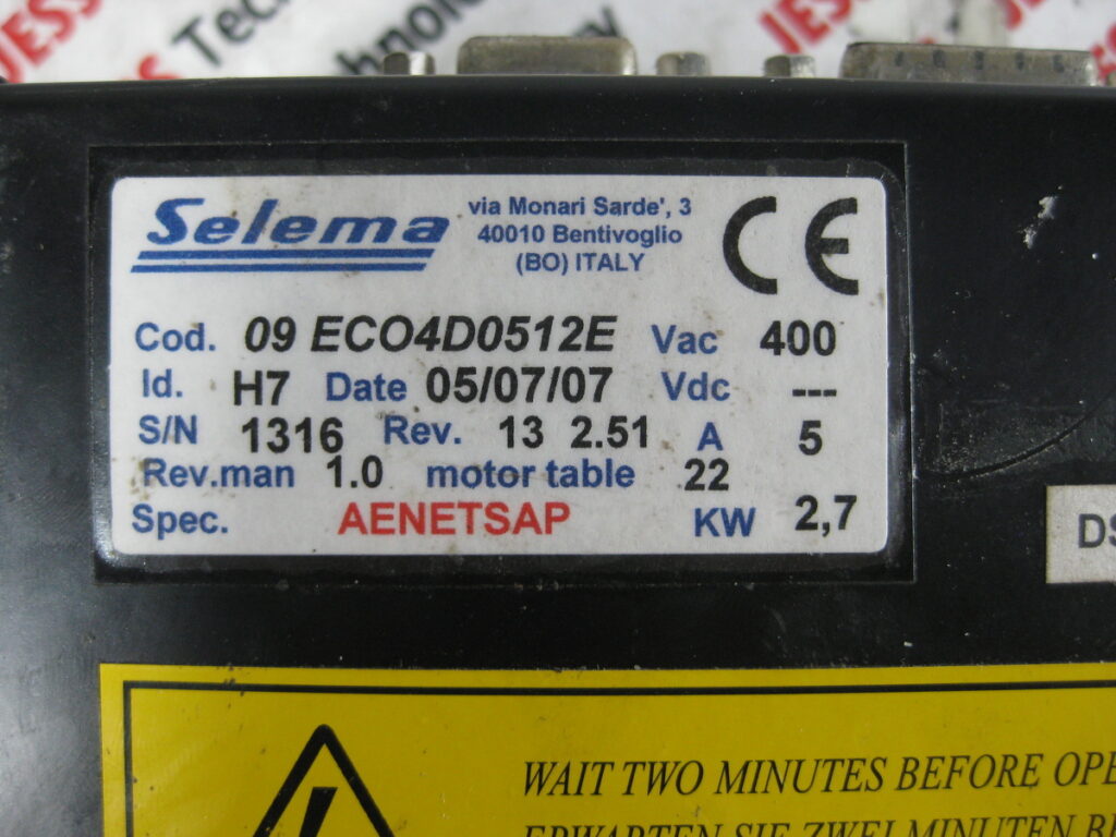 Image #1 of Repair SELEMA 09ECO4D0512E SERVO DRIVE in Malaysia, Singapore, Thailand, Indonesia