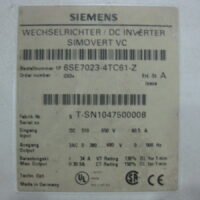 Repair SIEMENS 6SE7023-4TC61-Z DC INVERTER SIMOVERT VC 40.5A in Malaysia, Singapore, Thailand, Indonesia