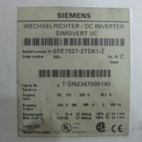 Repair SIEMENS 6SE7027-2TD61-Z DC INVERTER 85.7A in Malaysia, Singapore, Thailand, Indonesia