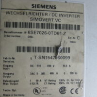 Repair SIEMENS 6SE7026-0TD61-Z  DC INVERTER SIMOVERT VC in Malaysia, Singapore, Thailand, Indonesia