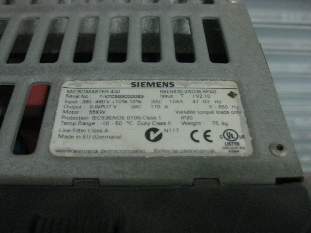 Image #3 of Repair SIEMENS 6SE6430-2AD35-5FA0 MICROMASTER 430 AC INVERTER DRIVE 55KW in Malaysia, Singapore, Thailand, Indonesia