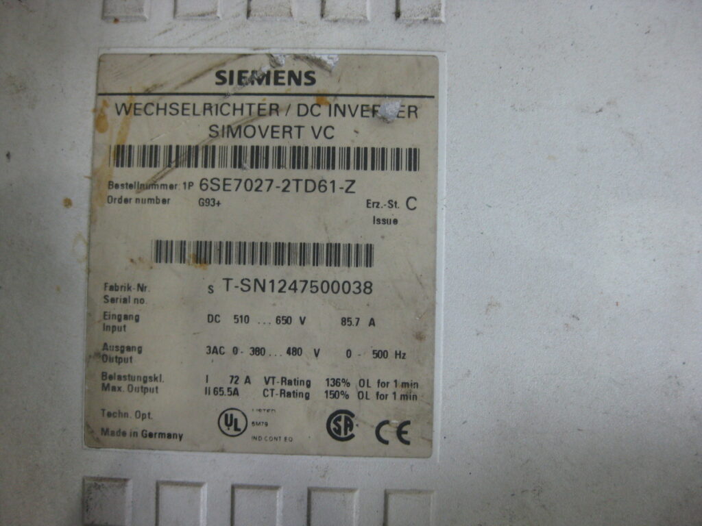 Image #4 of Repair SIEMENS 6SE7027-2TD61-Z SIMOVERT DC INVERTER 85A in Malaysia, Singapore, Thailand, Indonesia