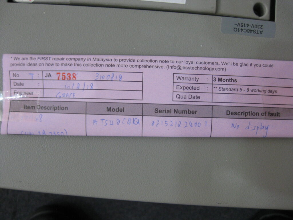 Image #3 of Repair TELEMECANIQUE ATS48C41Q TELEMECANIQUE ALTISTART 48 in Malaysia, Singapore, Thailand, Indonesia