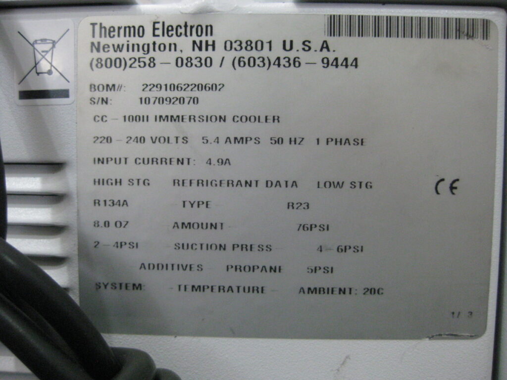 Image #1 of Repair THERMO COOLER CC100 IMMERSION COOLER in Malaysia, Singapore, Thailand, Indonesia