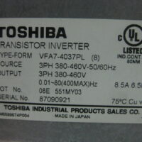 Repair TOSHIBA VFA7-4037PL TRANSISTOR INVERTER 8.5A in Malaysia, Singapore, Thailand, Indonesia