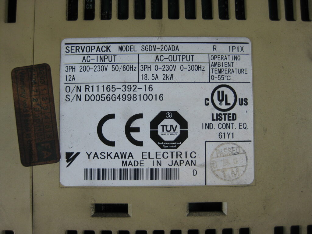 Image #1 of Repair YASKAWA SGDM-20ADA SERVOPACK 2kW in Malaysia, Singapore, Thailand, Indonesia