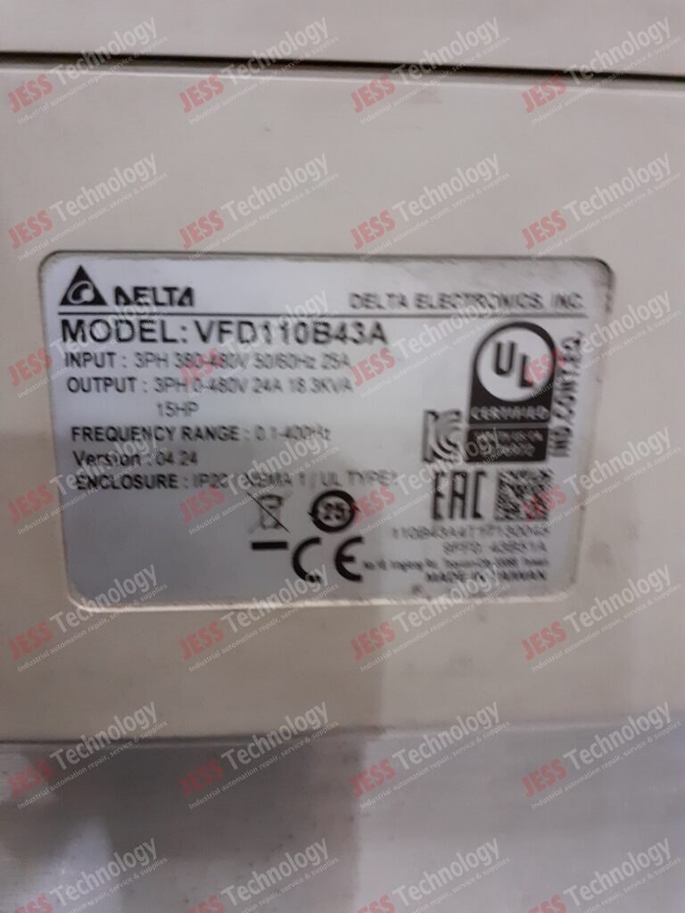 Image #3 of Repair DELTA VFD110B43A Delta Inverter 18.3kw Model: VFD110B43A 110B43A4T17130045 in Malaysia, Singapore, Thailand, Indonesia