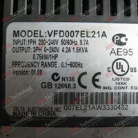 Repair DELTA VFD007EL21A BRAND: DELTA AC DRIVE, MODEL NO: VFD007EL21A, S/N: 007EL21AW3330432 007EL21AW3330432 in Malaysia, Singapore, Thailand, Indonesia
