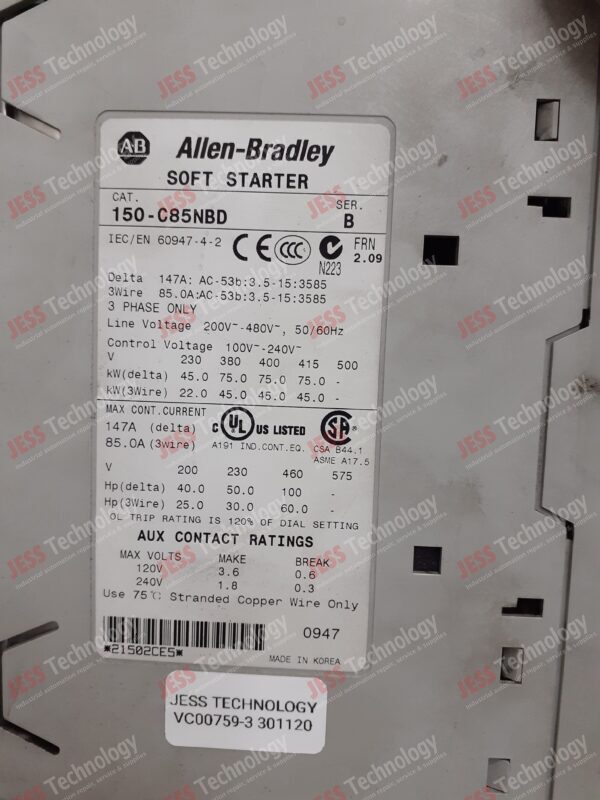 Image #1 of Repair ALLEN BRADLEY 150-C85NBD ALLEN BRADLEY - SOFT STARTER 21502CE5 in Malaysia, Singapore, Thailand, Indonesia