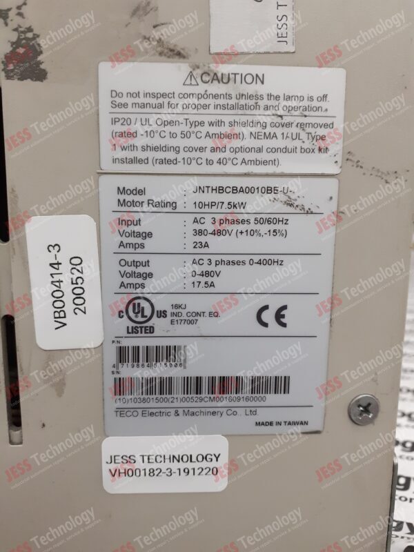 Image #2 of Repair TECO JNTHBCBA0010BE-U TECO Inverter 7.5KW 4719864515006 in Malaysia, Singapore, Thailand, Indonesia