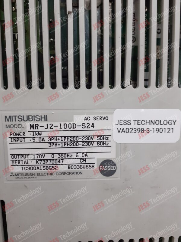 Image #2 of Repair MITSUBISHI MR-J2-100D-S24 Mitsubishi AC servo K73P70047 in Malaysia, Singapore, Thailand, Indonesia