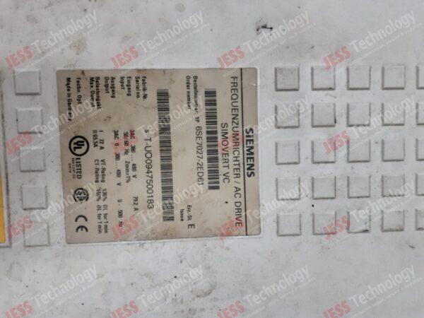 Image #4 of Repair SIEMENS 6SE7027-2ED61 SIEMENS SIMOVERT AC DRIVE T-U00947500183 in Malaysia, Singapore, Thailand, Indonesia