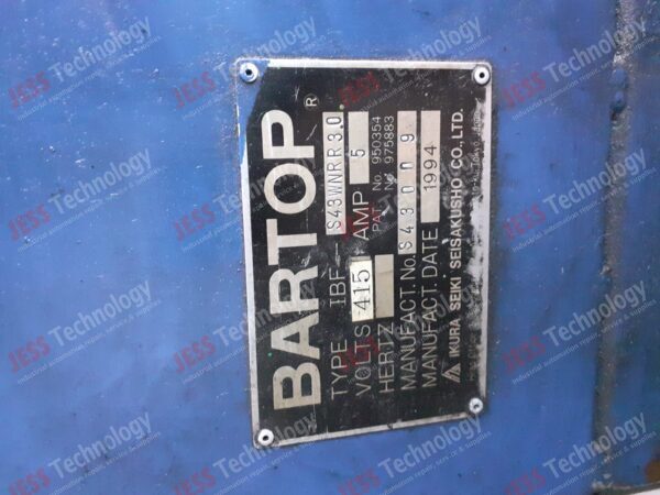 Image #4 of Repair BARTOP S43WNRR3.0 Auto Lathe Feeder Bar machine S43009 in Malaysia, Singapore, Thailand, Indonesia