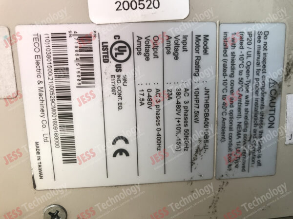Image #3 of Repair TECO JNTHBCBA0010BE-U TECO Inverter 7.5KW 4719864515006 in Malaysia, Singapore, Thailand, Indonesia
