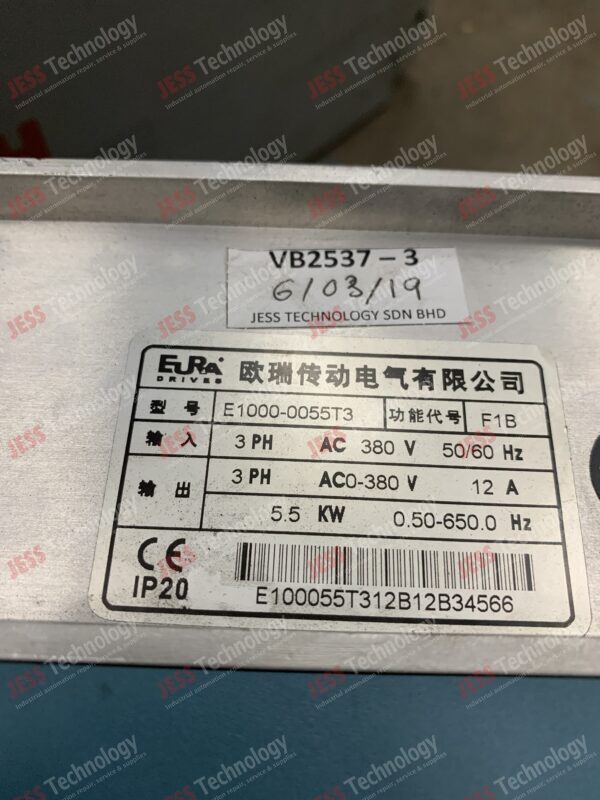 Image #4 of Repair EURA DRIVE - eura 5.5kw inverter (vb2537) E100055T312B12B34566 in Malaysia, Singapore, Thailand, Indonesia