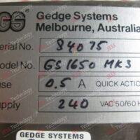 Repair GEDGE SYSTEM-AUSTRALIA CONTROLLER GS1650 MK3 BRAND: GEDGE SYSTEM-AUSTRALIA CONTROLLER, MODEL: GS1650 MK3, S/N: 84075 84075 in Malaysia, Singapore, Thailand, Indonesia