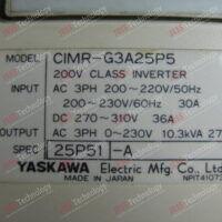 Repair YASKAWA INVERTER CIMR-G3A25P5 BRAND: YASKAWA INVERTER, MODEL: CIMR-G3A25P5, S/N: 25P51-A UW JA00510 25P51-A in Malaysia, Singapore, Thailand, Indonesia