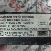 Repair KB ELECTRONICS DC MOTOR SPEED CONTROL KBIC-240D(9464L) BRAND: KB ELECTRONICS DC MOTOR SPEED CONTROL, MODEL: KBIC-240D(9464L) – in Malaysia, Singapore, Thailand, Indonesia