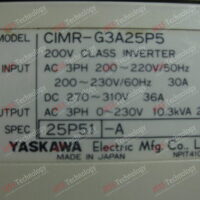 Repair YASKAWA INVERTER CIMR-G3A25P5 BRAND: YASKAWA INVERTER, MODEL: CIMR-G3A25P5, S/N: 25P51 25P51 in Malaysia, Singapore, Thailand, Indonesia