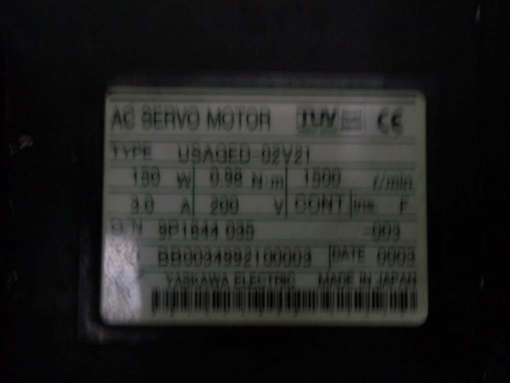 Image #1 of Repair USAGED-02C21 YASKAWA AC SERVO MOTOR YASKAWA ELECTRIC CORPORATION in Malaysia, Singapore, Thailand, Indonesia