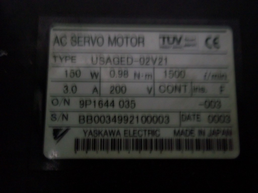 Image #1 of Repair USAGED-02C21 YASKAWA AC SERVO MOTOR YASKAWA ELECTRIC CORPORATION in Malaysia, Singapore, Thailand, Indonesia