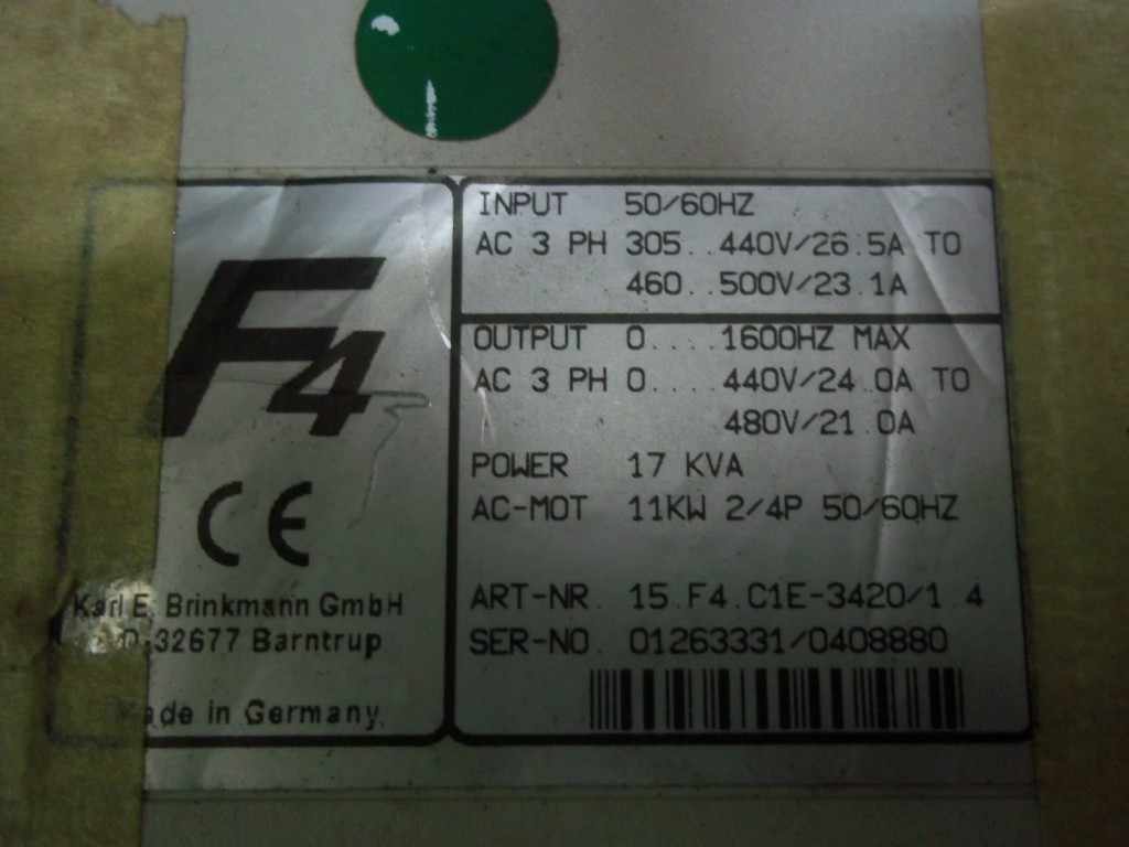Image #1 of Repair BR7004-LV F4 F4 INVERTER KARL E. BRINKMAN GMBH in Malaysia, Singapore, Thailand, Indonesia