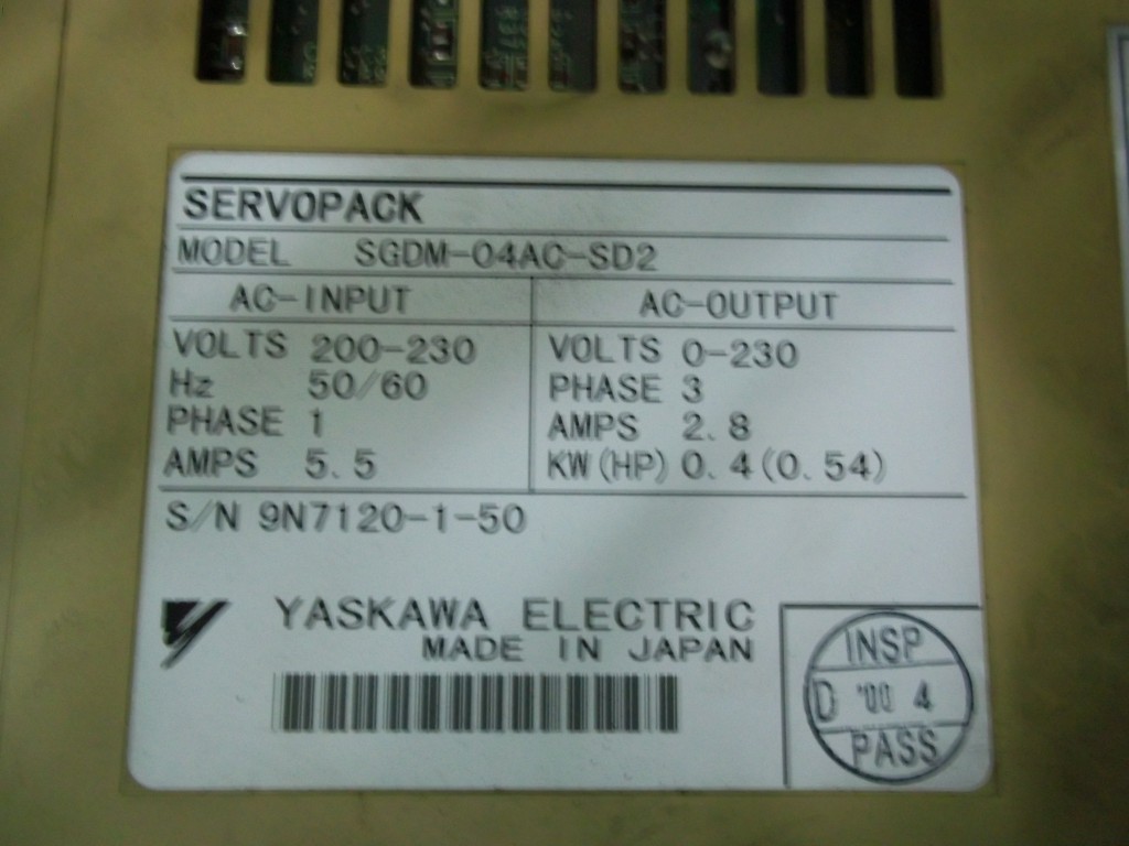Image #1 of Repair SGDM-04AC-SD2 YASKAWA YASKAWA SERVOPACK in Malaysia, Singapore, Thailand, Indonesia