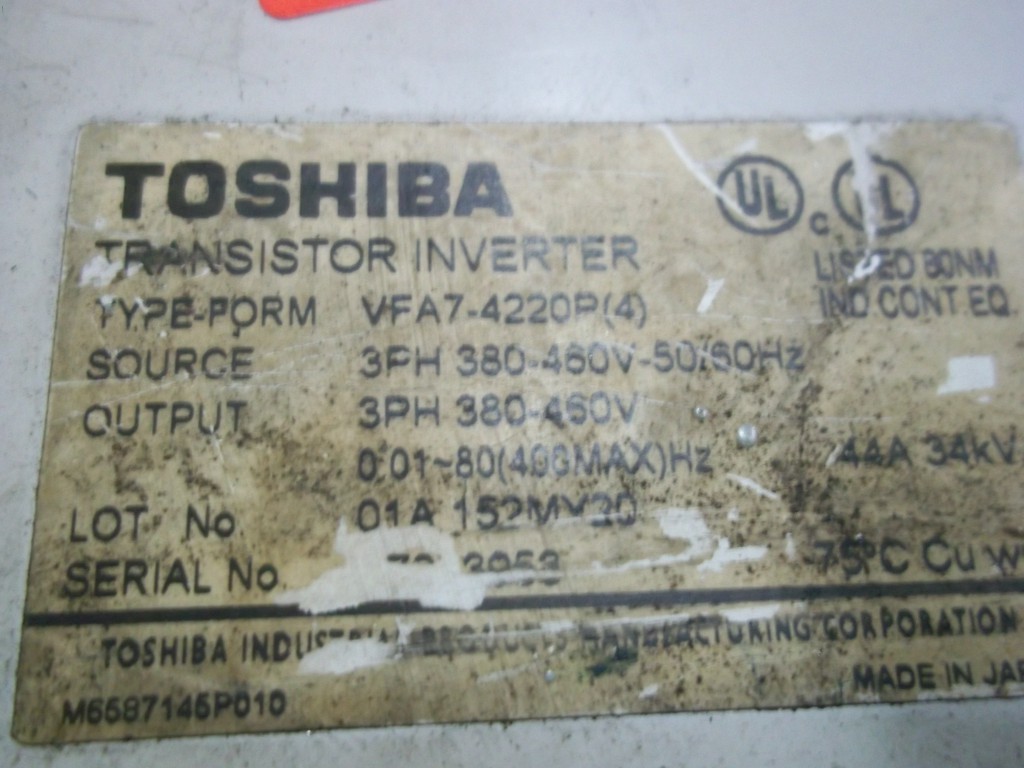 Image #1 of Repair VFA7-4220P TOSHIBA TOSHIBA TRANSISTOR INVERTER in Malaysia, Singapore, Thailand, Indonesia