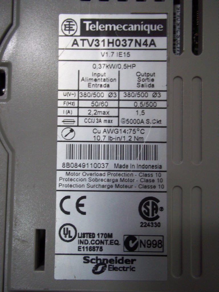 Image #1 of Repair ATV31H037N4A TELEMECANIQUE ALTIVAR 31 TELEMECANIQUE ALTIVAR 31 in Malaysia, Singapore, Thailand, Indonesia