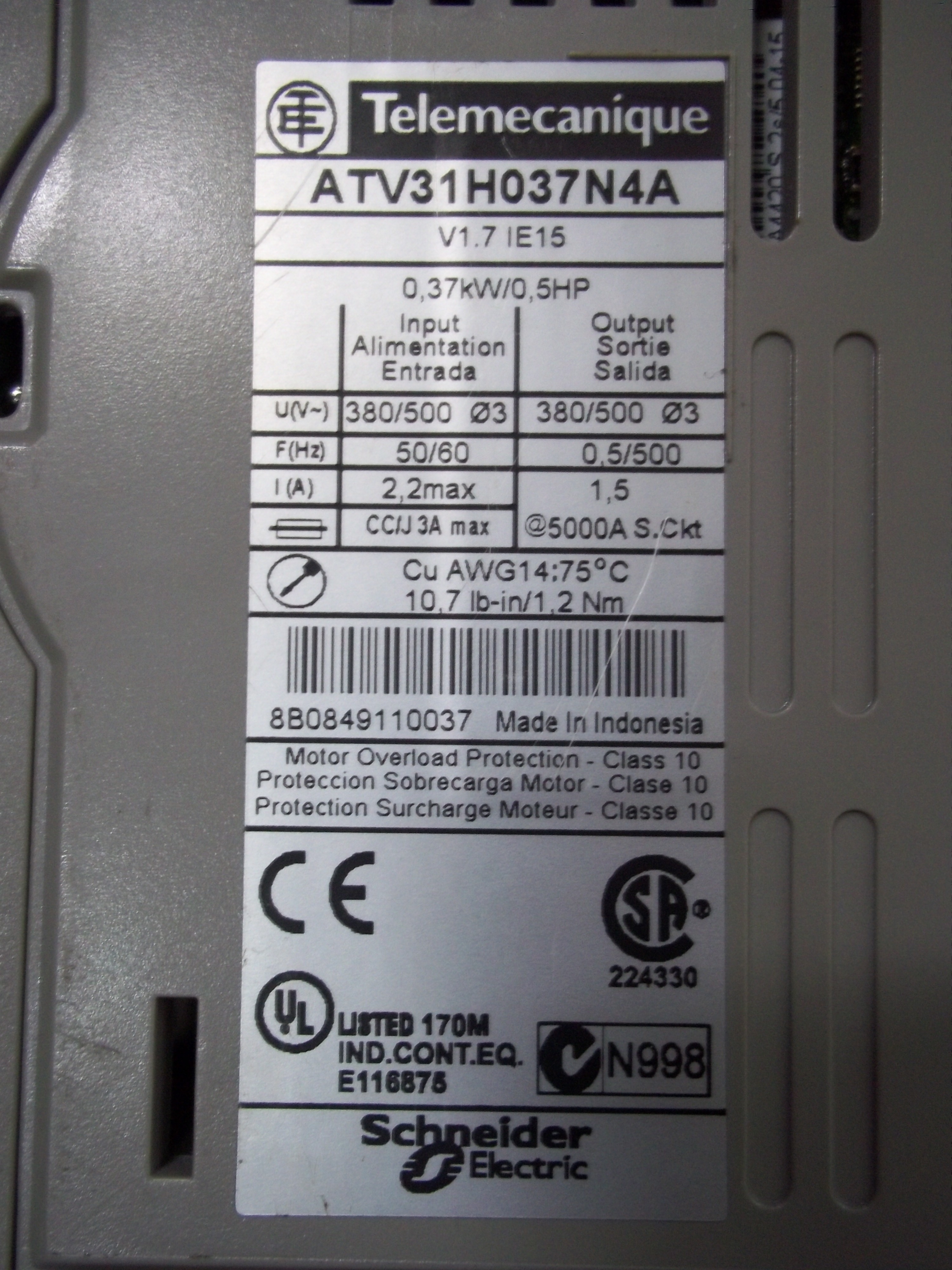 JESS | Repair TELEMECANIQUE ALTIVAR 31 TELEMECANIQUE ALTIVAR 31