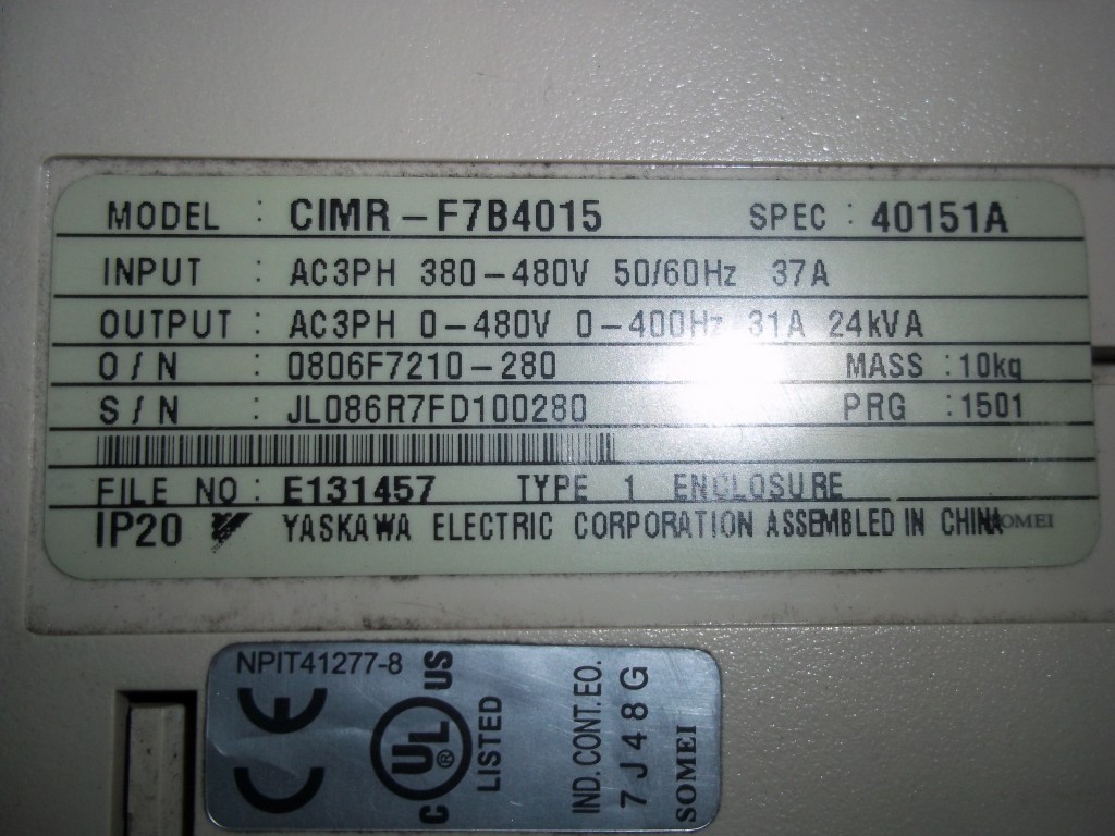 Image #1 of Repair CIMR-F7B4015 YASKAWA YASKAWA INVERTER F7 in Malaysia, Singapore, Thailand, Indonesia