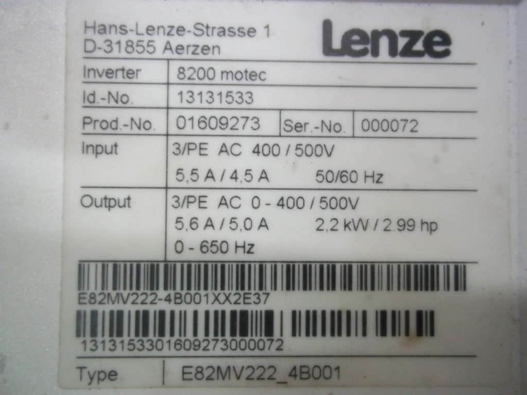 Image #1 of Repair E82MV222_4B001XX2E37 (D-31855) LENZE LENZE 8200 MOTEC in Malaysia, Singapore, Thailand, Indonesia