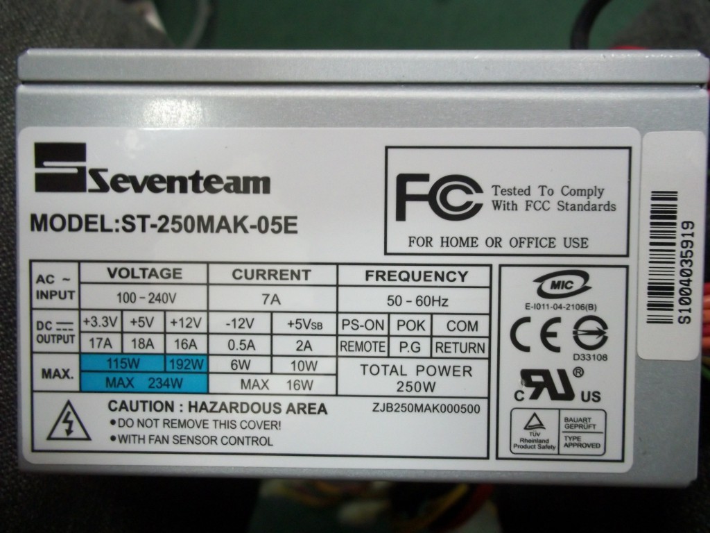Image #1 of Repair ST-250MAK-05E SEVENTEAM SEVENTEAM POWER SUPPLY in Malaysia, Singapore, Thailand, Indonesia