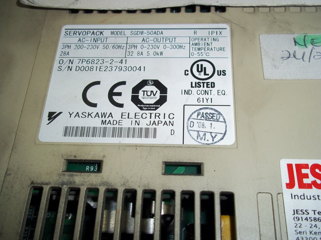 Image #1 of Repair SGDM50ADA YASKAWA ELECTRIC SERVOPACK in Malaysia, Singapore, Thailand, Indonesia