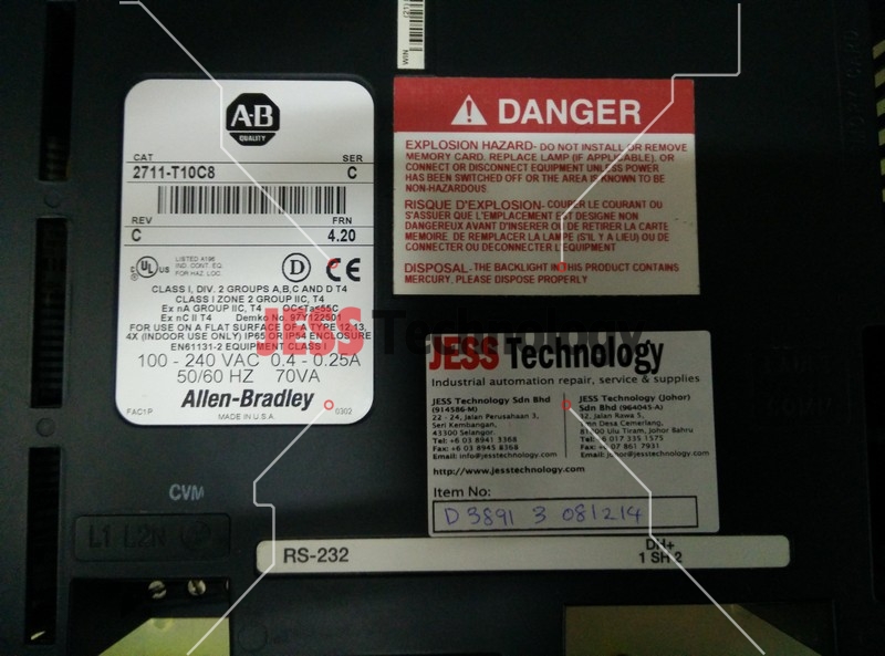 Image #3 of Repair ALLEN BRADLEY 2711-T10C8 ALLEN BRADLEY PANELVIEW 1000 in Malaysia, Singapore, Thailand, Indonesia