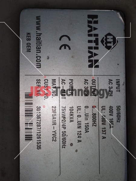 Image #2 of Repair KEB 23F5A1R-YVC2 KEB HAITIAN INVERTER (75kW) in Malaysia, Singapore, Thailand, Indonesia